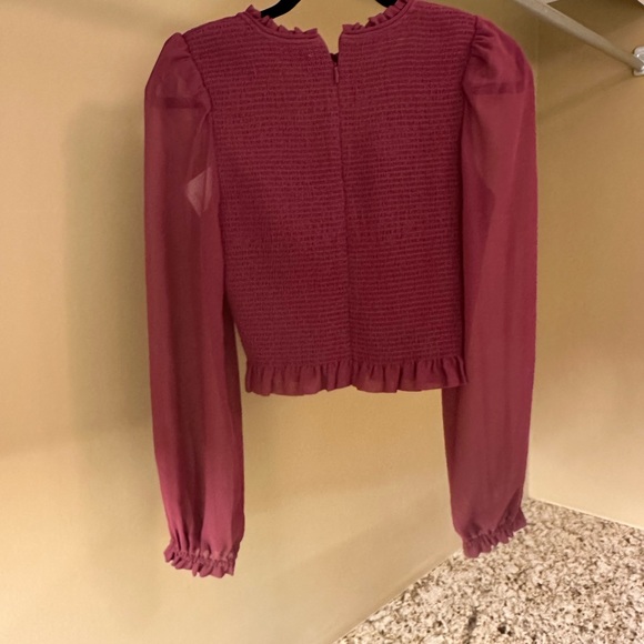 Wilfred Smocked chiffon blouse - Picture 4 of 4